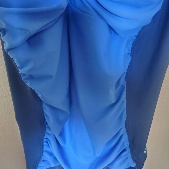 Waterpro Swimwear Women's Swimsuit One Piece Ruched Size 24 Blue Padded Bra - Picture 13 of 13